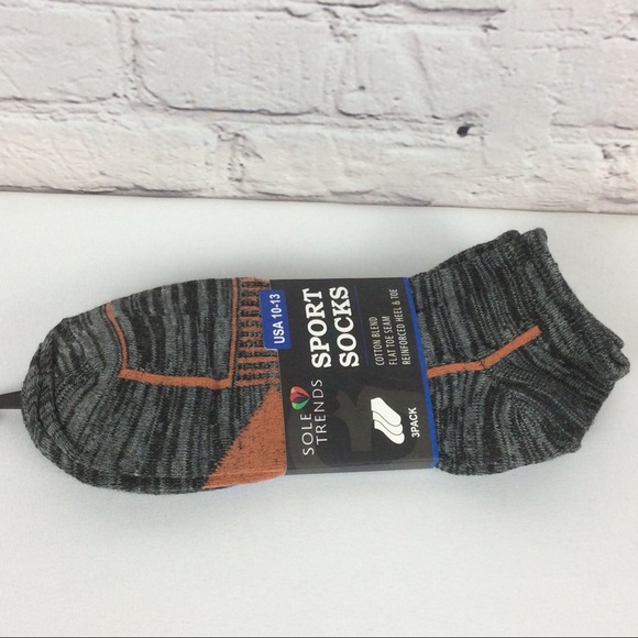 3 Pair Sole Trends Men's Low Cut Sport Socks - Picture 3 of 4